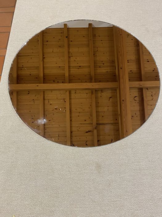 Espelho redondo sem moldura, para desocupar