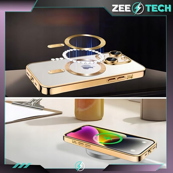 Etui Do Iphone 13 | 14 Magsafe Case Pokrowiec Obudowa Osłona +Szkło