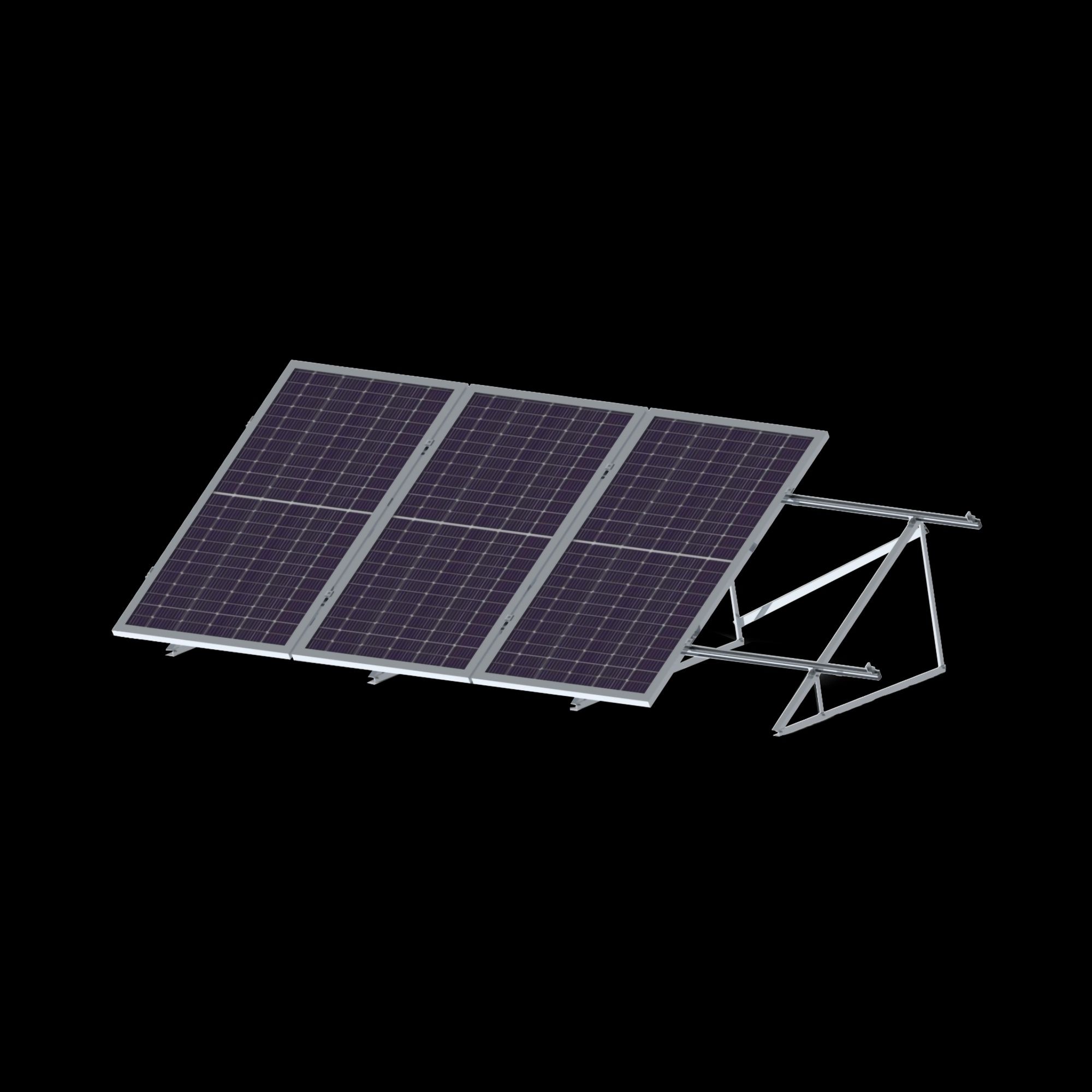 Triangulo paineis fotovoltaicos 30º triangulos estrutura solar