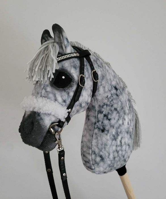 Konik Hobby Horse A4 ręcznie szyty z minky, zestaw z ogłowiem #38