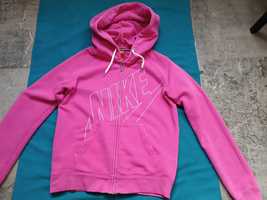 Bluza ciepła rozpinana różowa duże logo łyżwa -XS - M - "Nike"