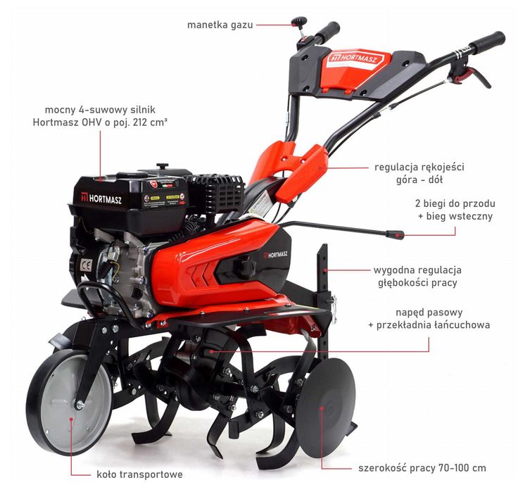 HORTMASZ HGS LX 750 HS212 / Glebogryzarka spalinowa z napędem na noże