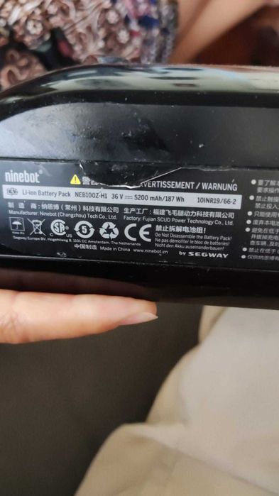 Bateria externa e carregador trotinete Segway-Ninebot ES2 e ES3