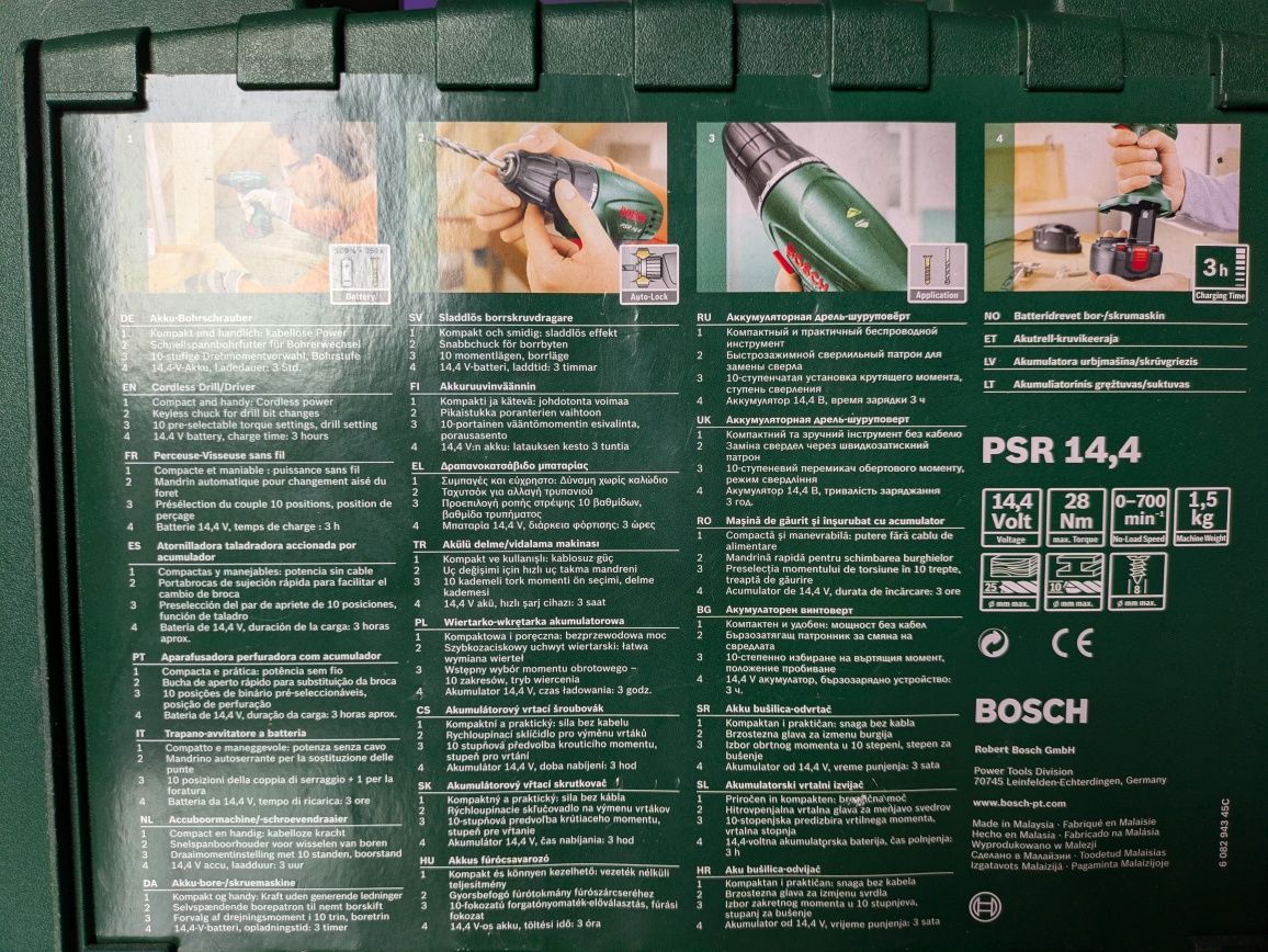 Bosch PSR 14,4 wkrętarka 2x bateria