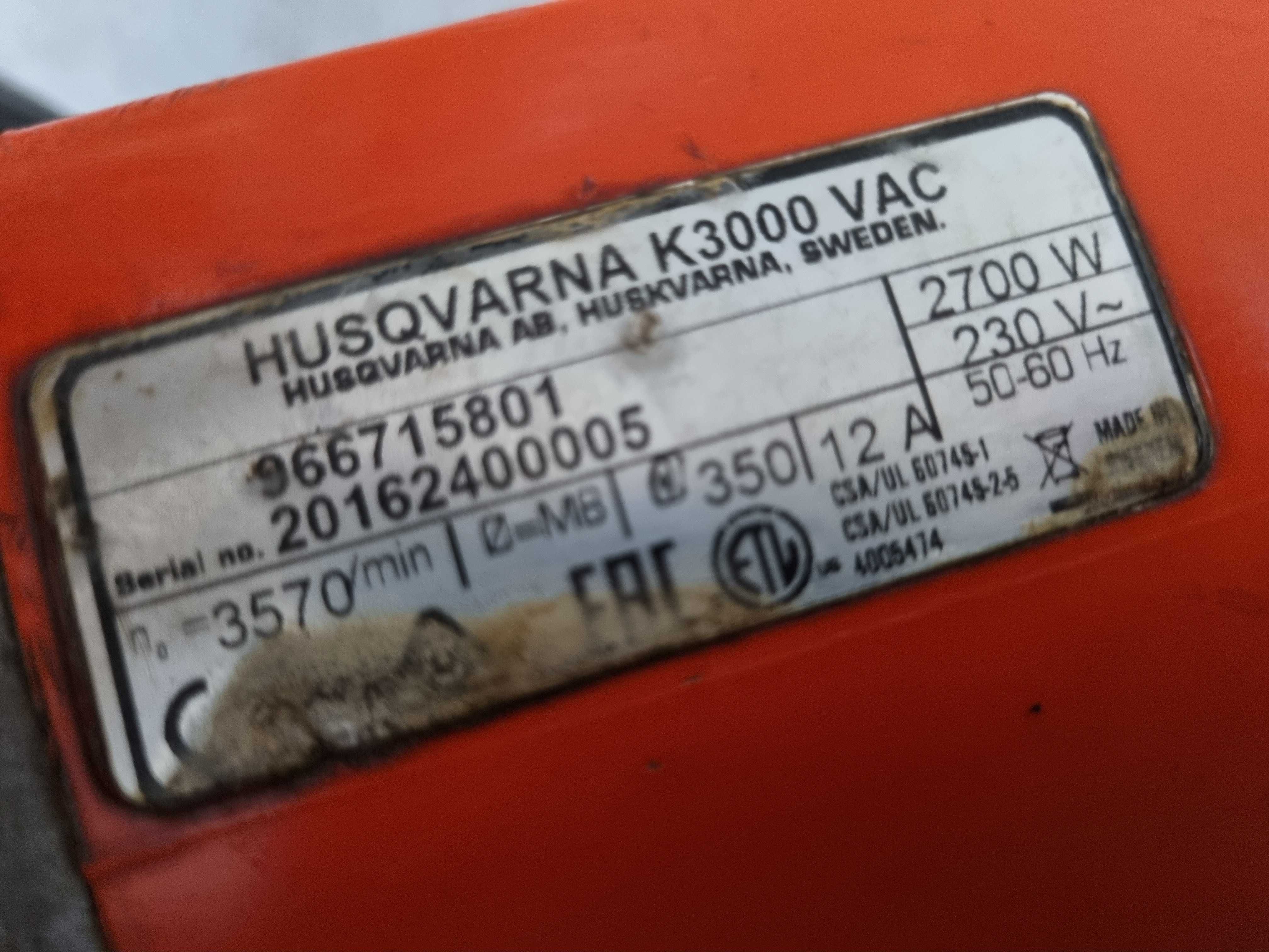 Przecinarka Piła wodna kostka cegła metal HusqvarnaK3000 zNorwegi2016r