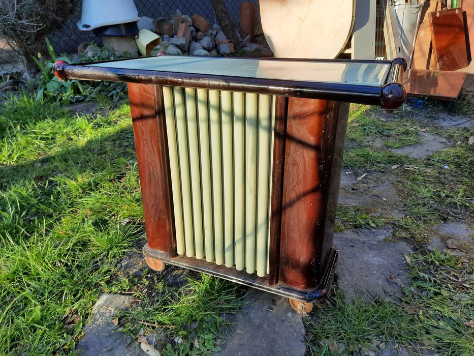 Severin retro piecyk grzejnik elektryczny kółka blat stolik płytki