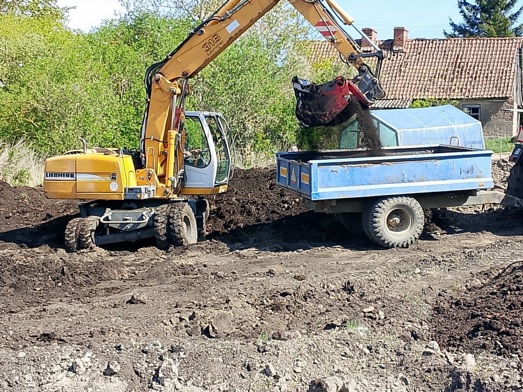 Prace ziemne usługi koparka kołowa