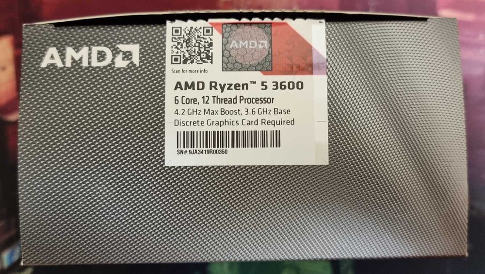 Продам процесор Ryzen 5 3600 BOX Б/В