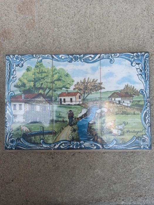 5 Painéis com 6 azulejos, pintado à mão