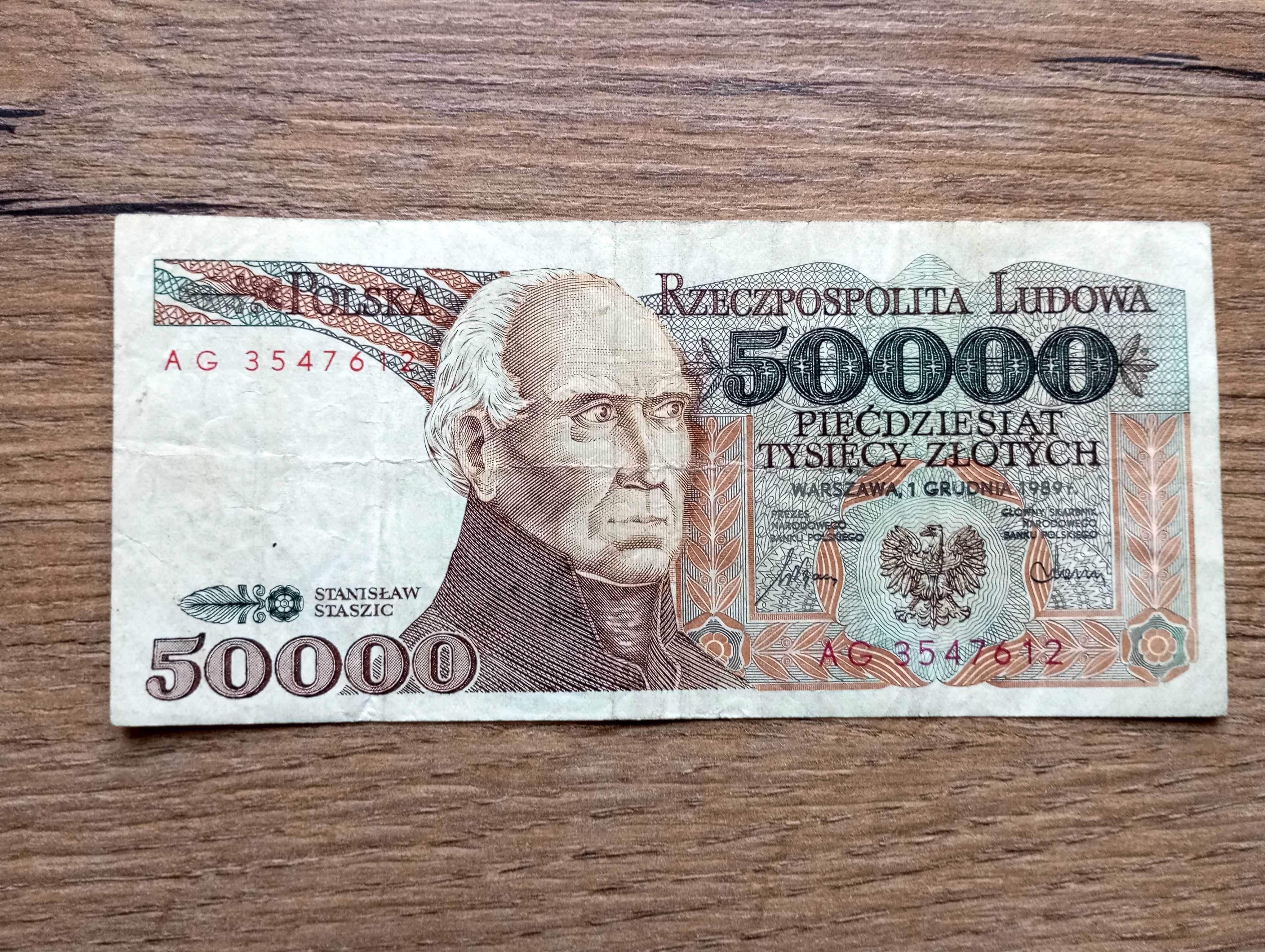 50000 zł 1989  - AG -