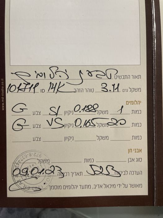 Обручка з діамантами