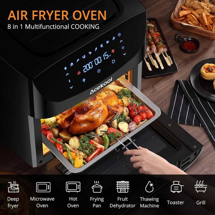 Airfryer / mini piekarnik 18 l, 1800 W, LED, 10 funkcji, akcesoria