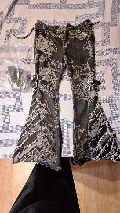 штани клеш y2k S-XS розмір (взагалі М, але дуже маломірять)