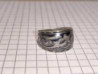 Кольцо Северная чернь, кольцо Кубачи, винтажное серебряное кольцо ссср