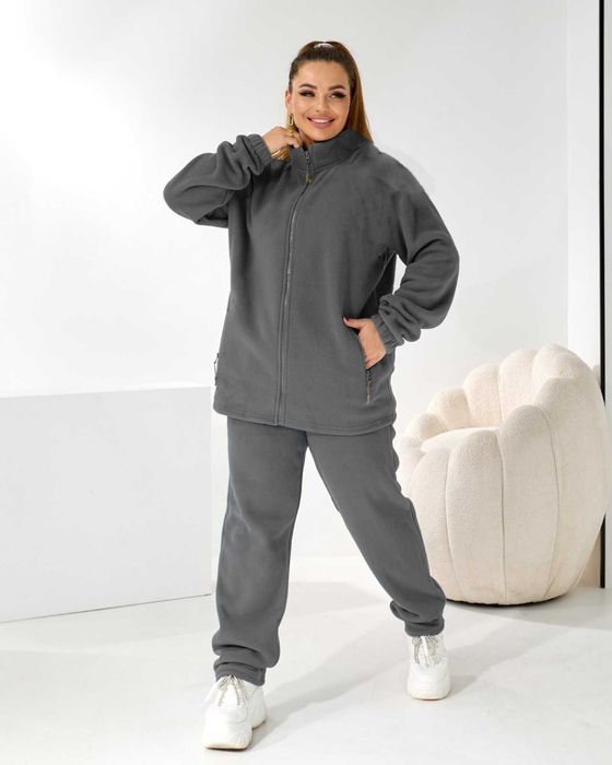 Дуже теплий спортивний прогулянковий флісовий костюм жіночий