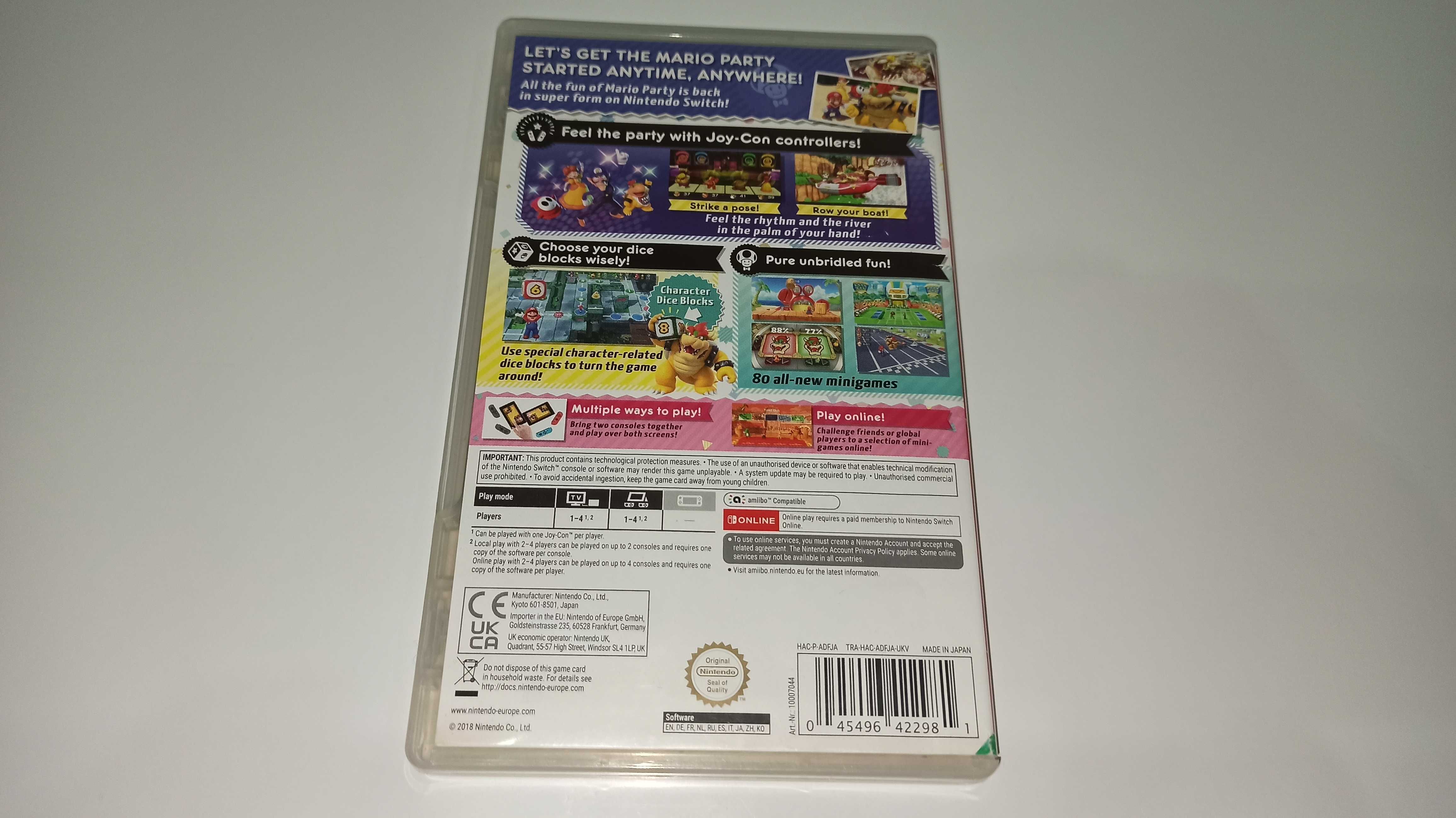nintendo switch SUPER MARIO PARTY  platformówka 1-4 graczy kardridż