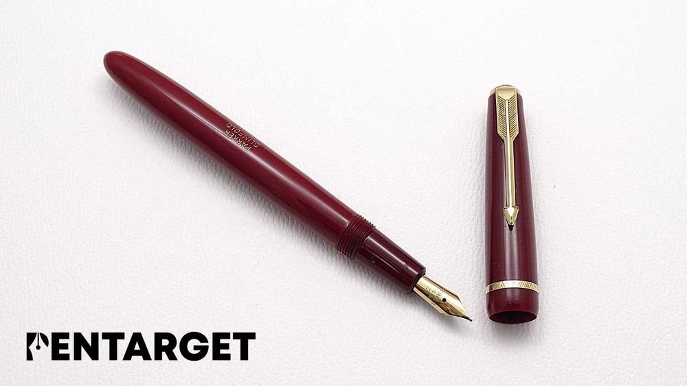 stare pióro wieczne - vintage, 1966, Parker Slimfold, Burgundy