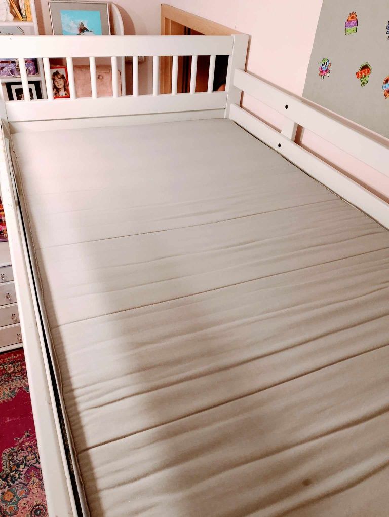 Łóżko piętrowe antresola z materacem 200/100cm