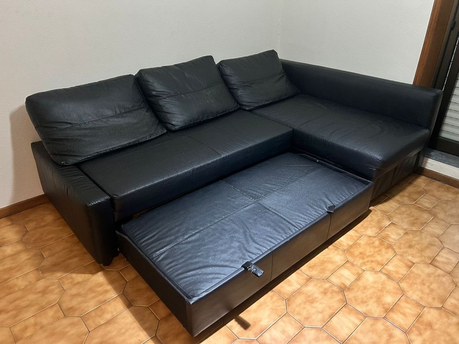 Sofá chaise longue extensível com arrumação