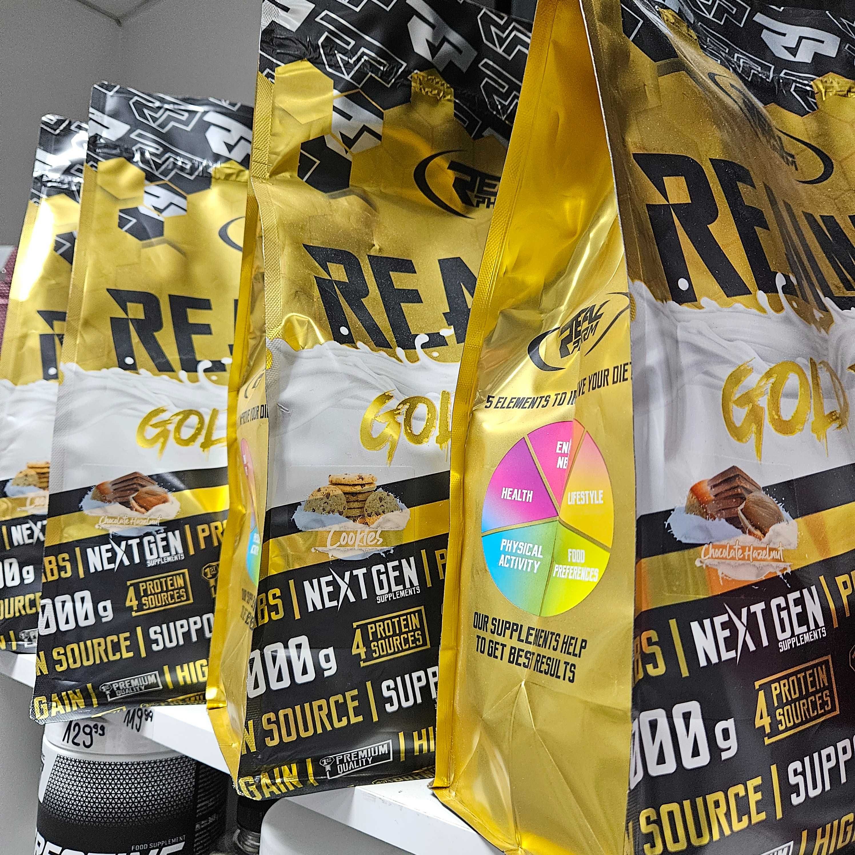 Real Mass Gold Edition Gainer 3KG Czekolada orzech Odżywka na masę