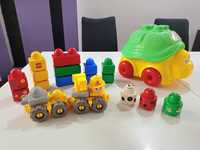 Duży zestaw klocków LEGO DUPLO plus transporter, auto