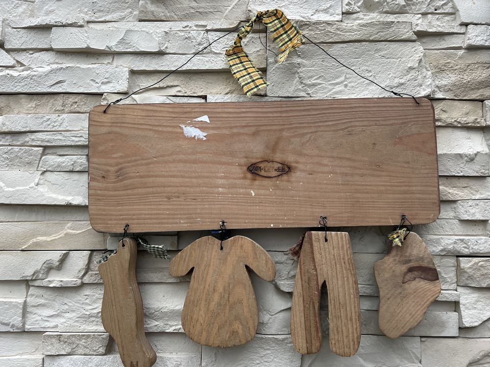 Napis BABY’S ROOM z drewna vintage boho zawieszka wieszak
