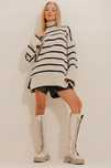 Alacati Stili Os Sweter W Paski Oversize J29091