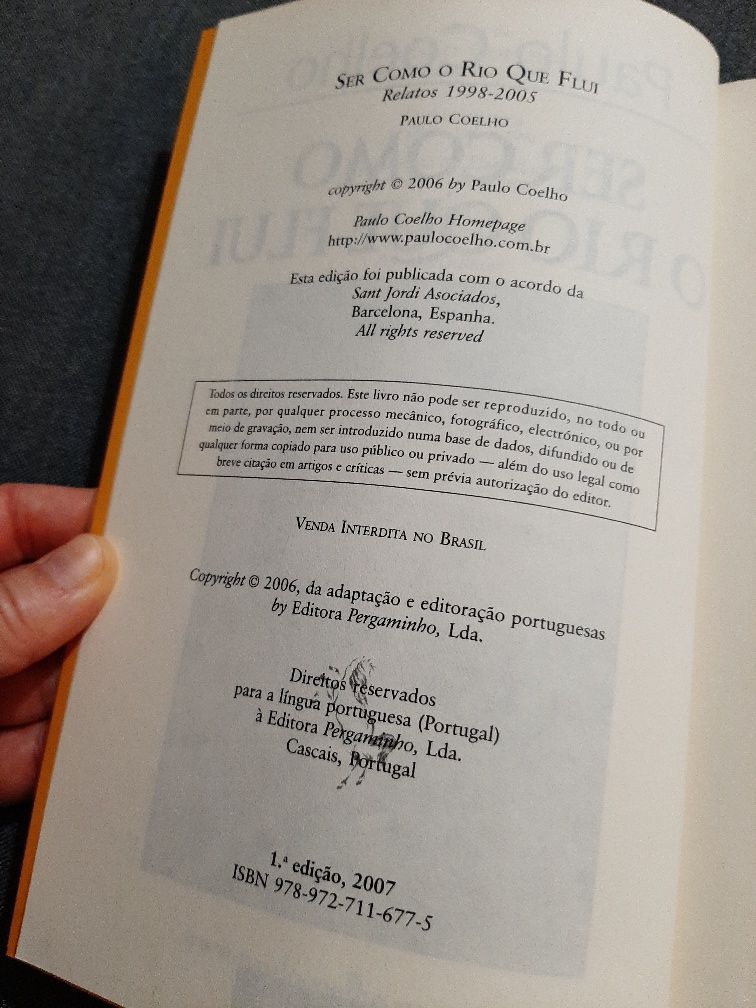 Paulo Coelho - Ser como o rio que flui - 1a edição