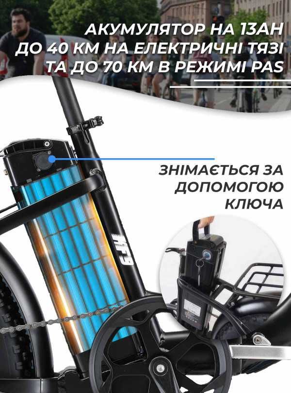 Электровелосипед складной / электрофэтбайк 750W 13AH на аккумуляторе