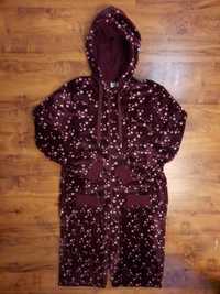 Pajac zimowy piżama kombinezon w gwiazdki z kapturen Vrs Woman S