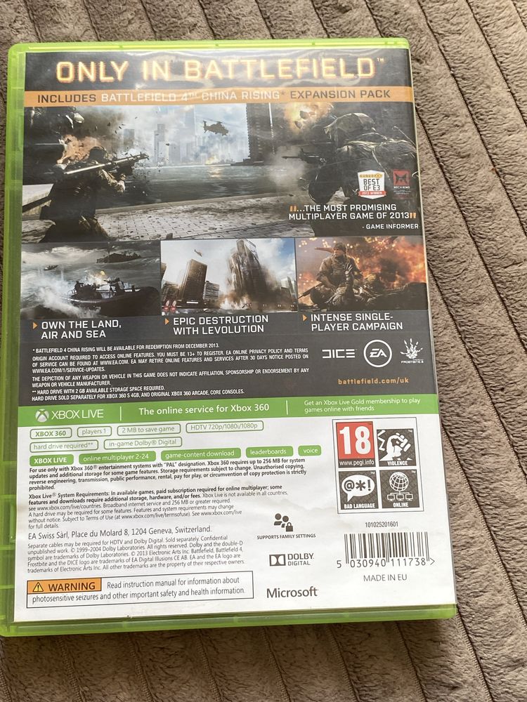 Gra xbox 360 battlefield 4 wersja PL