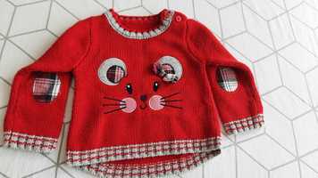 Sweterek dla dziewczynki rozmiar 74-80