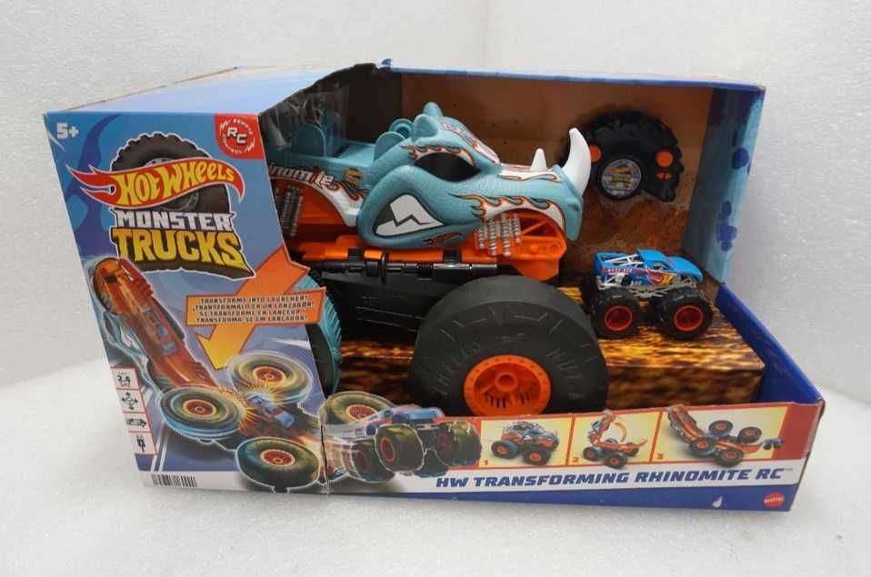 Nowy Mattel Hot Wheels R/C Rhinomite Mega Transformacja 1:12 (HPK27)