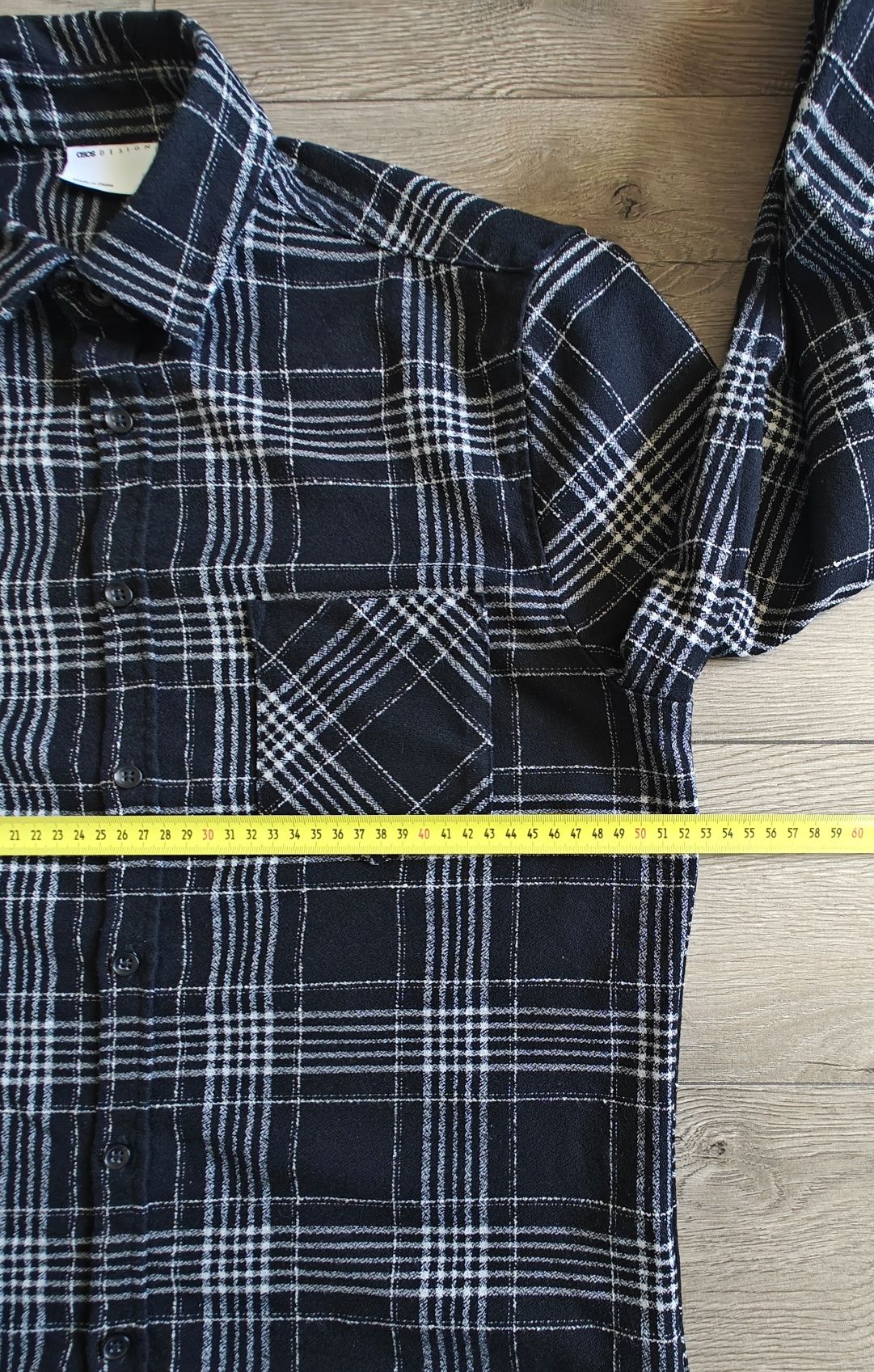 Męska gruba koszula w kratę ASOS design rozmiar M