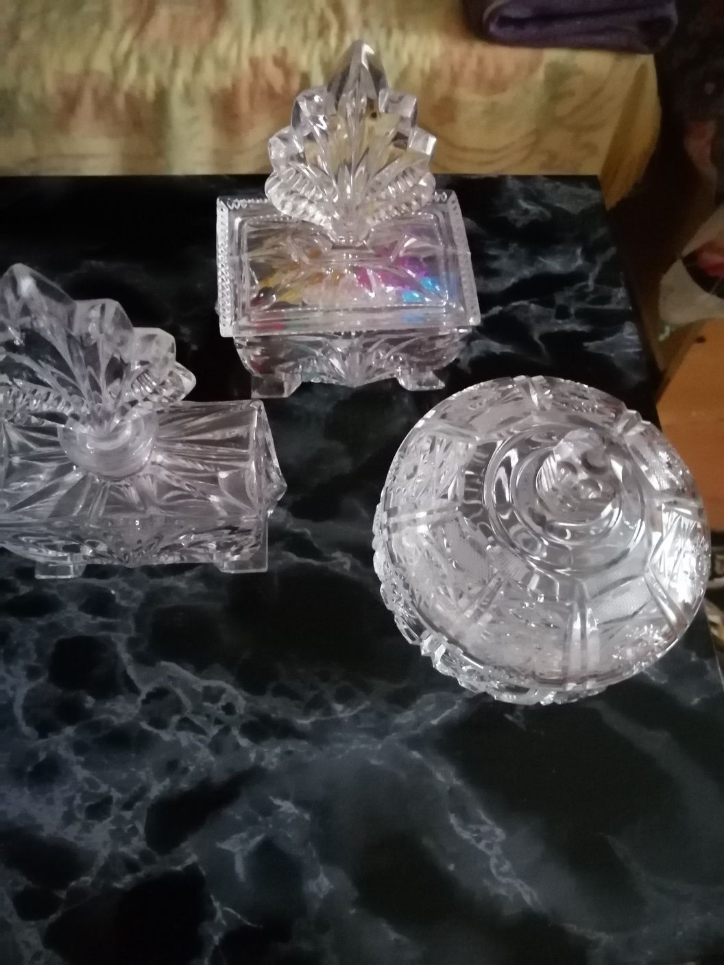 Шкатулки из хрусталя