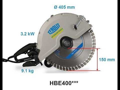 Przecinarka piła ręczna Tyrolt HBE400 elektryczna betonu cegieł kostki