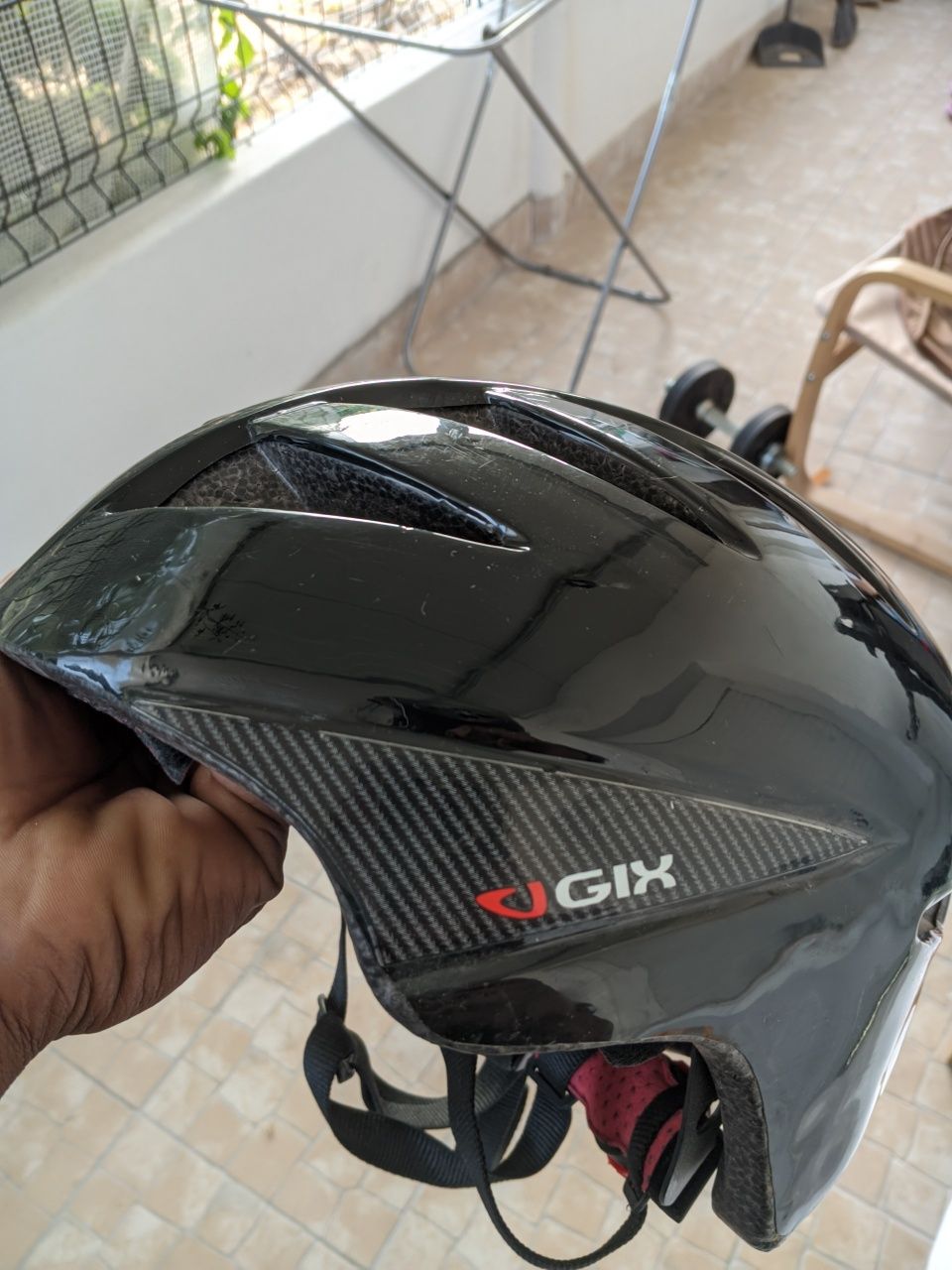 Capacete e rodas
