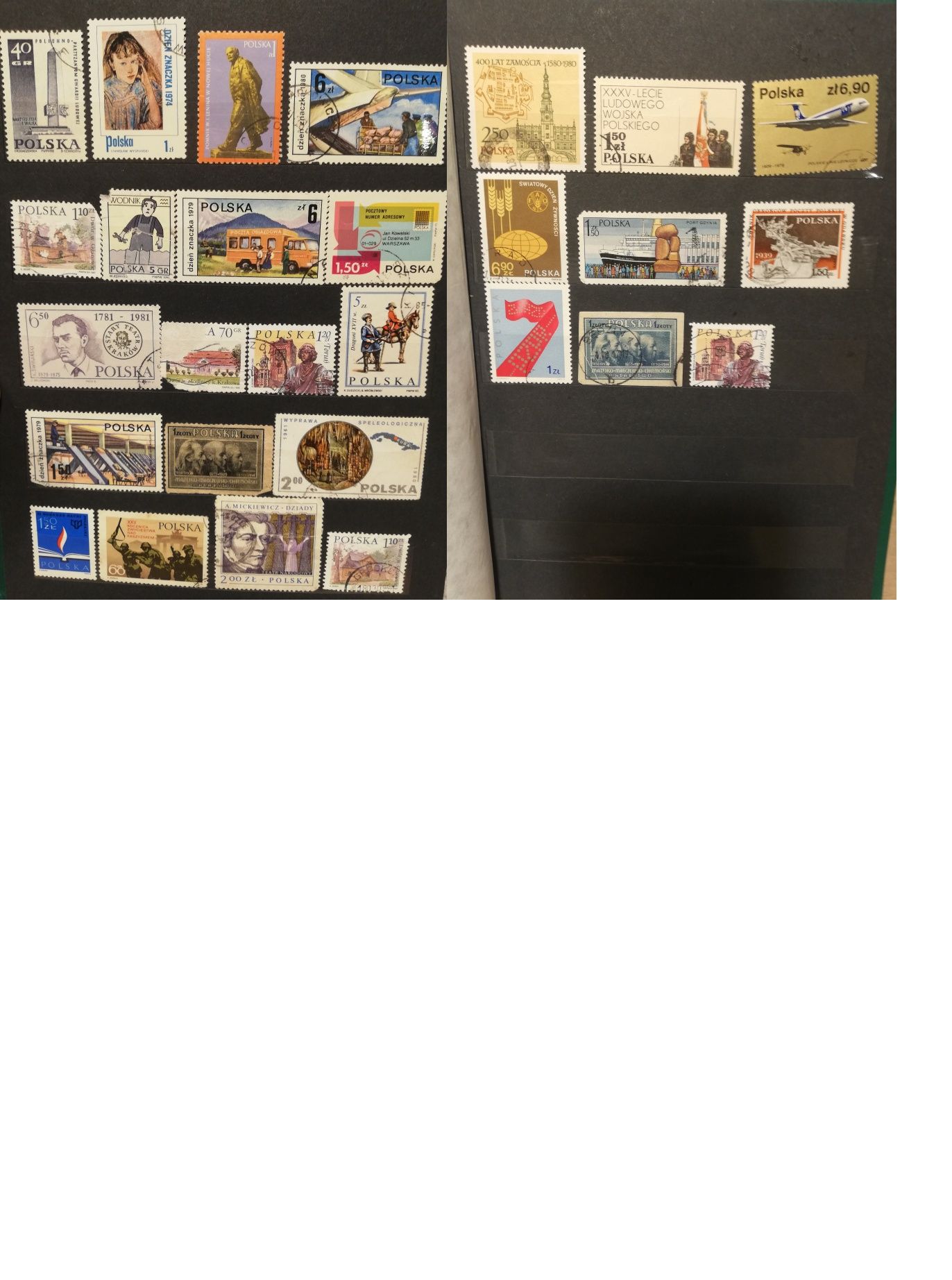 Klaster ze znaczkami. Kolekcja znaczków