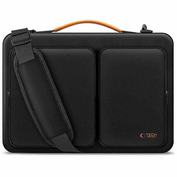 Torba Tech-Protect Defender do laptopa 13-14 cali Czarno-pomarańczowa