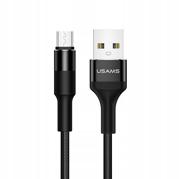 Kabel USB do micro USB USAMS 2A 1.2m Pleciony Oplot Nylon