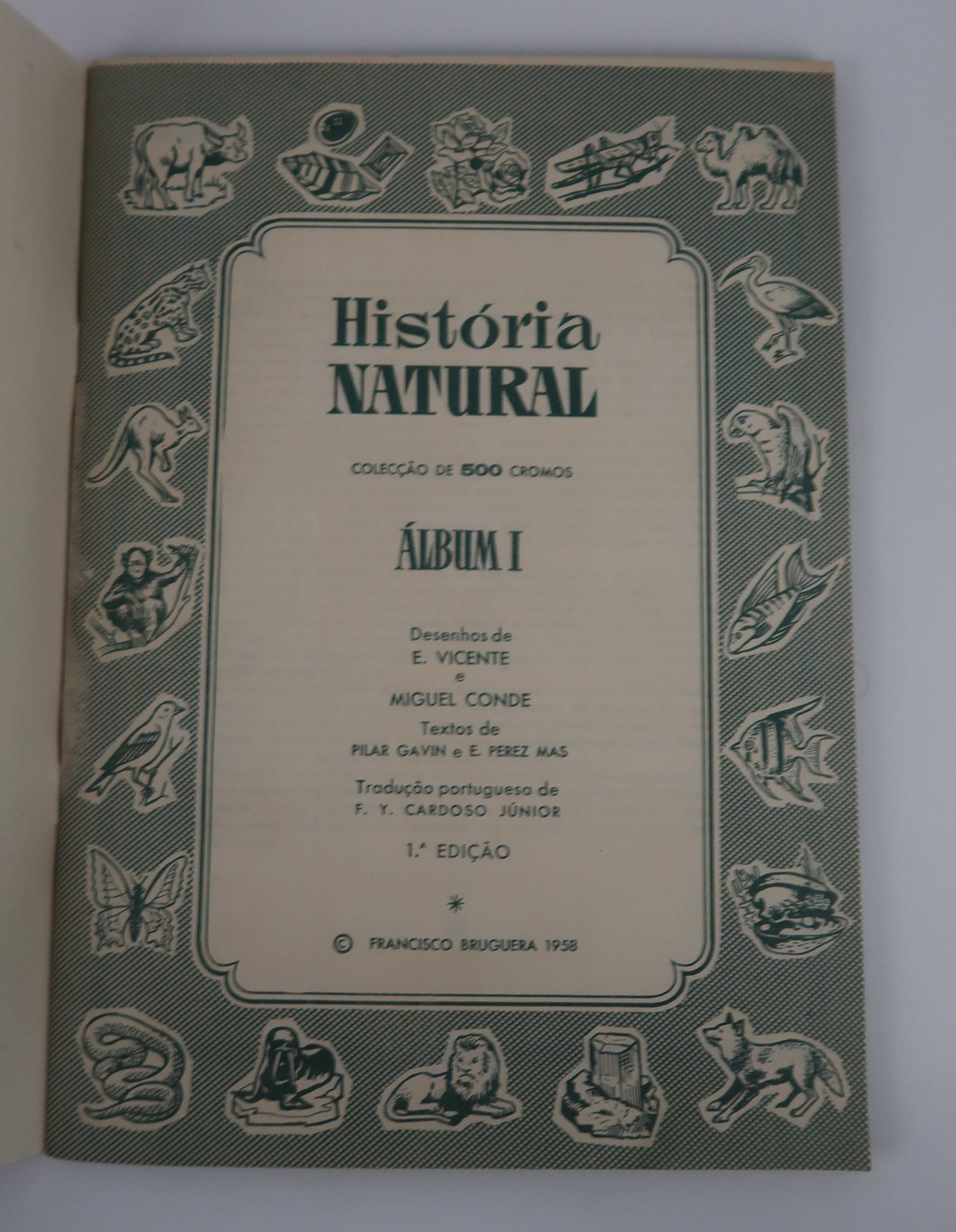 Cadernetas Historia Natural Álbum 1 e 2 completos - 1958