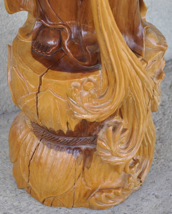 Figura Kiki Statua Buddy Rzeźba z Drzewa Sandałowego Dekoracja 100cm!!