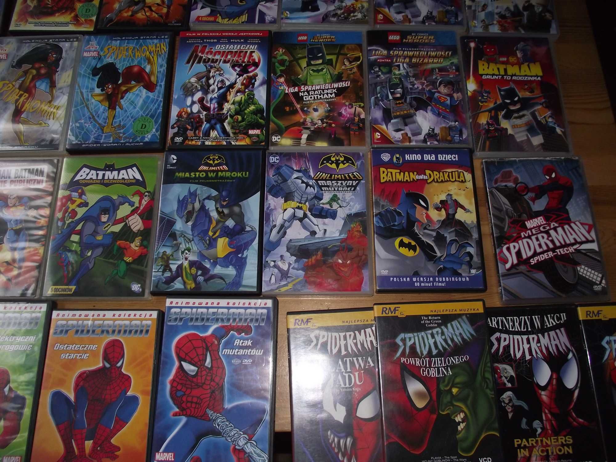 Spider women, Batman, Avengers, marvel kolekcja filmy dvd