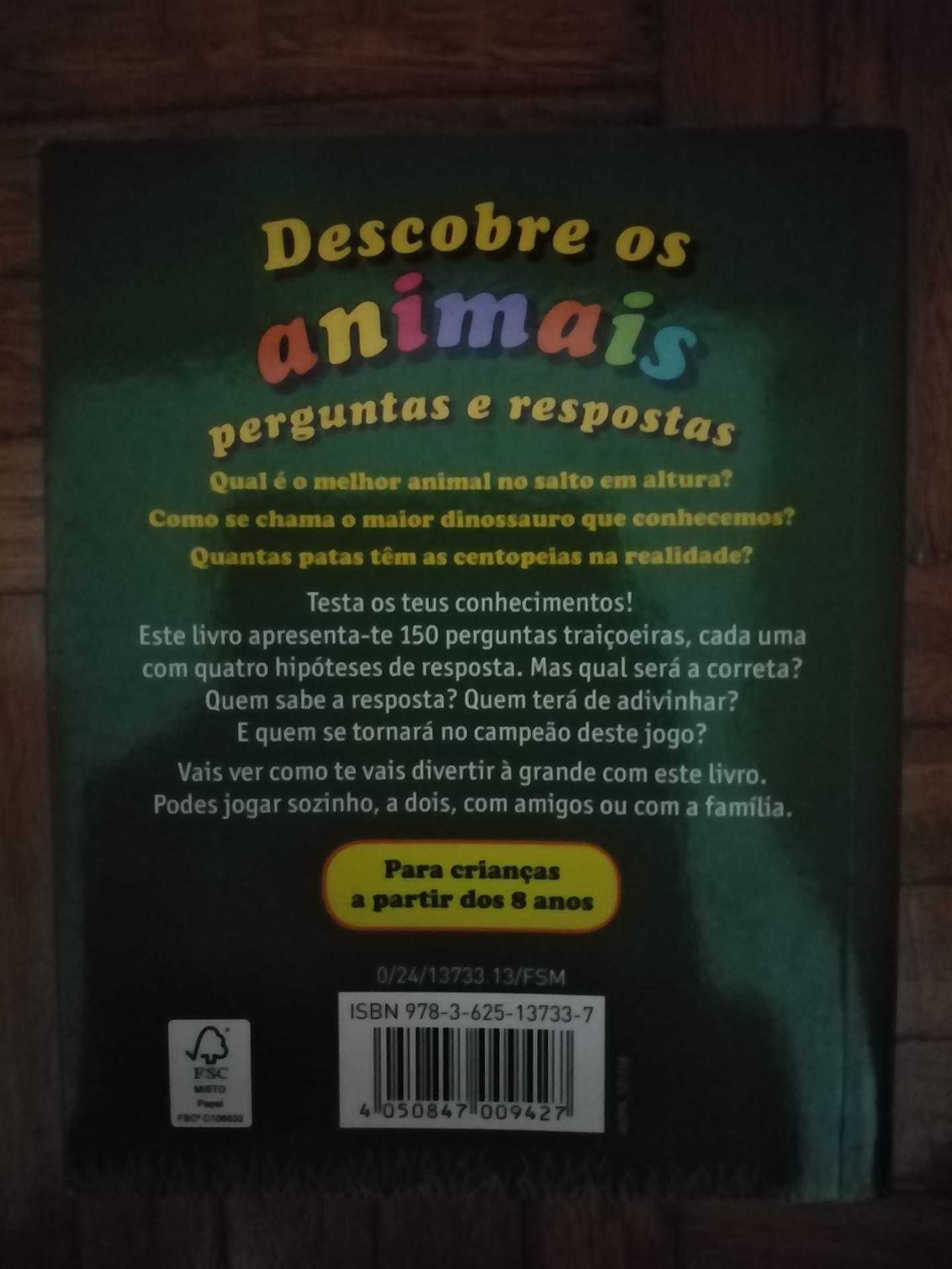 Livro "Descobre os animais perguntas e respostas para crianças"