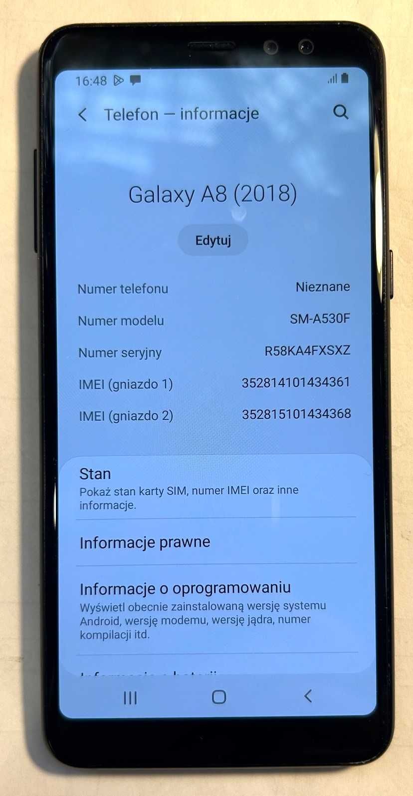 Samsung Galaxy A8 32/4GB bez blokad stan Bardzo Dobry. Polecam!!!