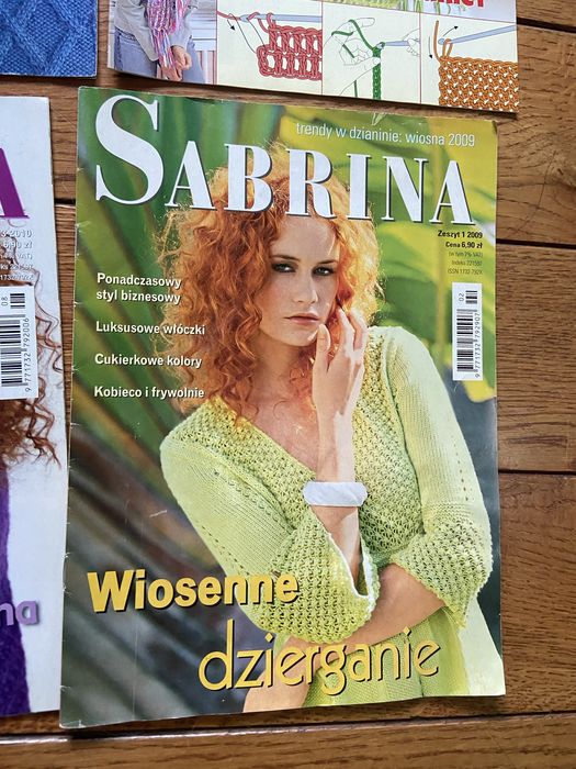 Zestaw gazet Sabrina – lata 2008–2010 – wzory na druty i szydełko