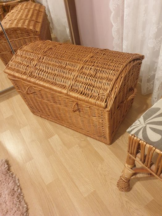 Kosz, skrzynia, kufer wiklinowy 45×85×45