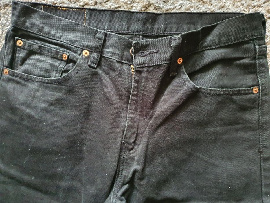 Spodnie męskie Levis 505 męskie, 32/32, głęboko czarne.