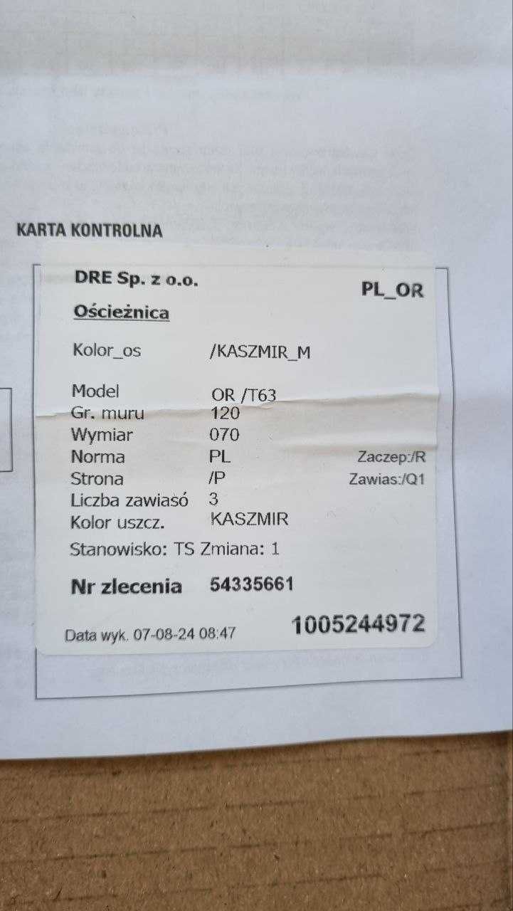 Sprzedam drzwi DRE NOVA 10 w kolorze KASZMIR