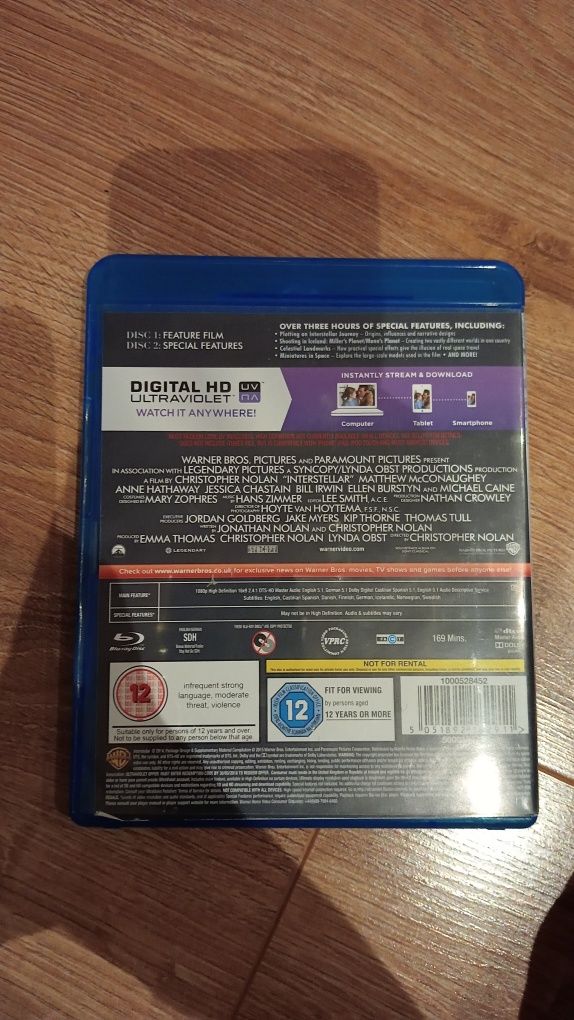 Płyta Blu-ray Interstellar po angielsku